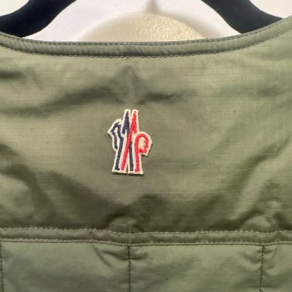 Mocler Grenoble Green and Tan Quilted Vest - Picture 3 of 8